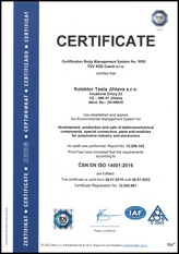 Certificate ISO 14001